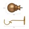 Threadmade Home Cordelia Single Curtain Rod with Globe Ball Finial, Soft Gold - 28"W x 48"L